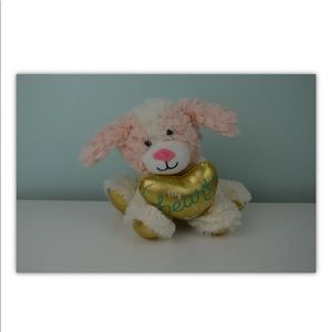 Animal Adventure Puppy Dog Plush Stuffed Animal Toy My Heart is Yours Pink Cream